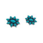 Adorable 925 Sterling Silver Flower Shape Tops with Amazing Sky-Blue Stone's for Ladies